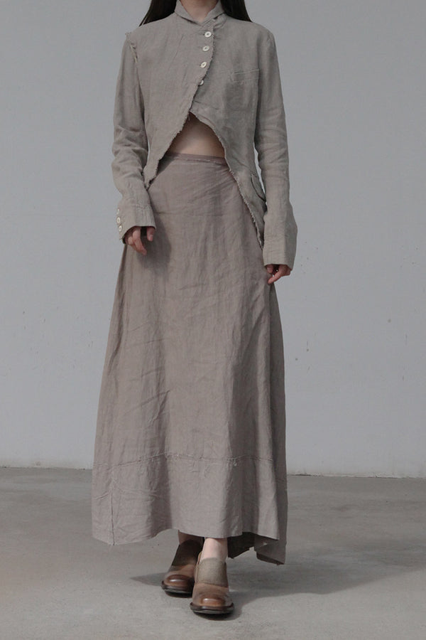 marc le bihan linen dovetail top 2222-E21 NATUREL